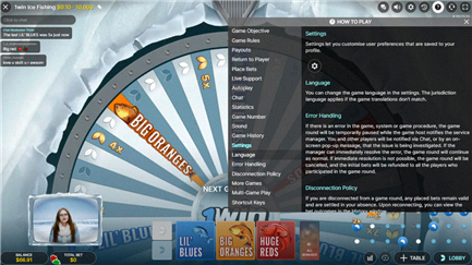 Ice Fishing Einstellungen